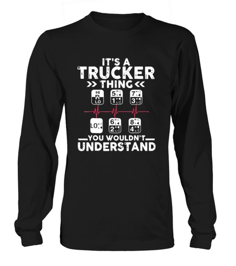 its trucker thing truck gear shift pattern Long sleeved Unisex