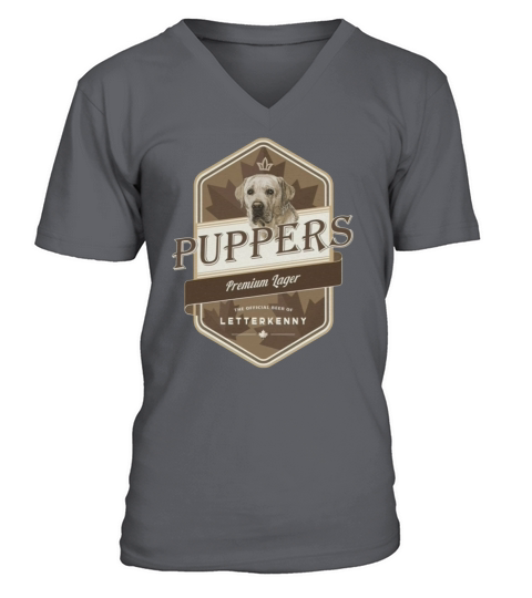 Puppers Prenium Lager Letterkenny V-Neck T-shirt