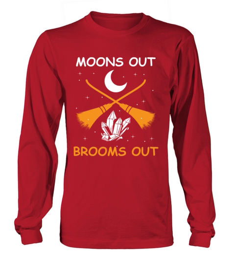 Brooms Out Halloween Addict Gift Women's Long Sleeve