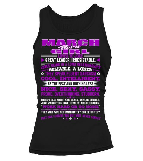 QUALITIES OF THE GIRL BORN IN MARCH MARCH BIRTHD Women's Tank Top