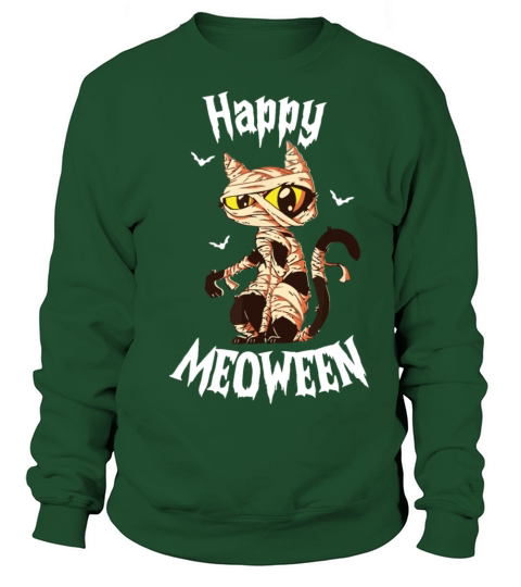 Happy Meoween Cartoon Halloween Cat Mummy Women's Sweatshirt
