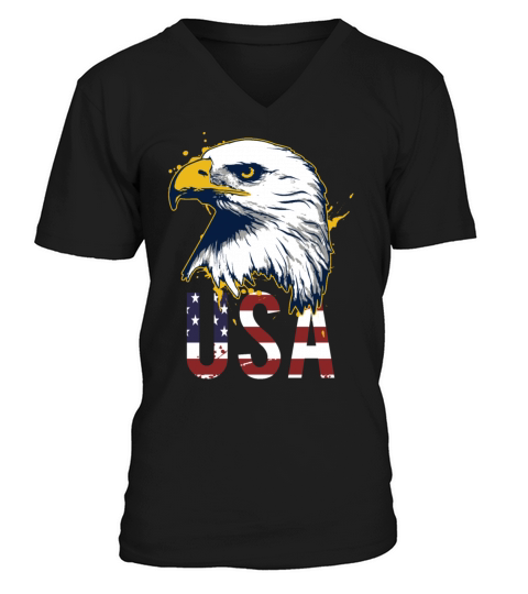 Vintage Bald Eagle USA Gift T Shirt Men's V-Neck T-shirt