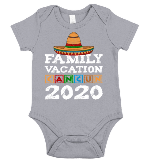Family Vacation Cancun 2020 with Mexican sombrero Short Sleeve Baby One-Piece