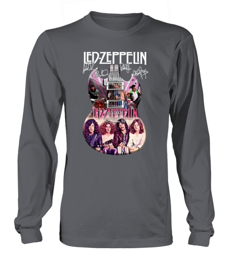 Led Zeppelin Guitar Signatures Long sleeved Unisex