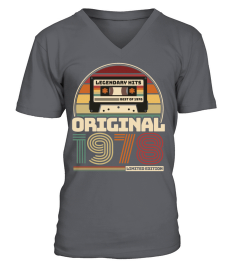 Beautiful Retro Vintage tape birthday 1978 Men's V-Neck T-shirt