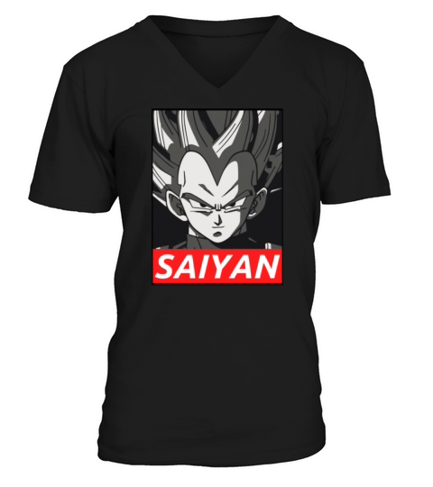 Dragon Ball SAIYAN Men's V-Neck T-shirt