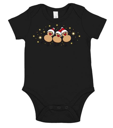 Christmas Chicks Short Sleeve Baby One-Piece