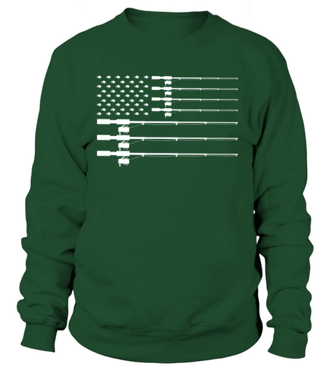 Fishing American Flag Men's Sweatshirt