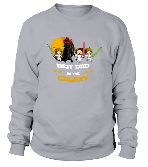 Father & 2 Sons 1 Daughter with 3 color lightsabers Sweatshirt Unisex