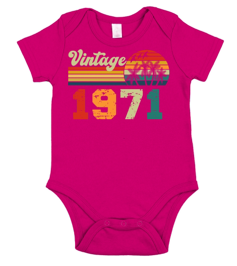 vintage 1971 Short Sleeve Baby One-Piece