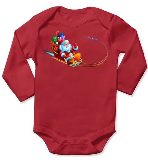 Merry Christmas Santa Claus New Year Christmas Xmas 11 Long Sleeve Baby One-Piece