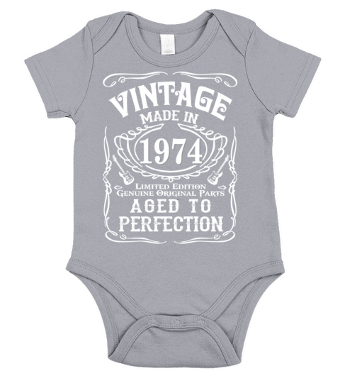 Vintage Made in 1974 Genuine Original Parts Short Sleeve Baby One-Piece