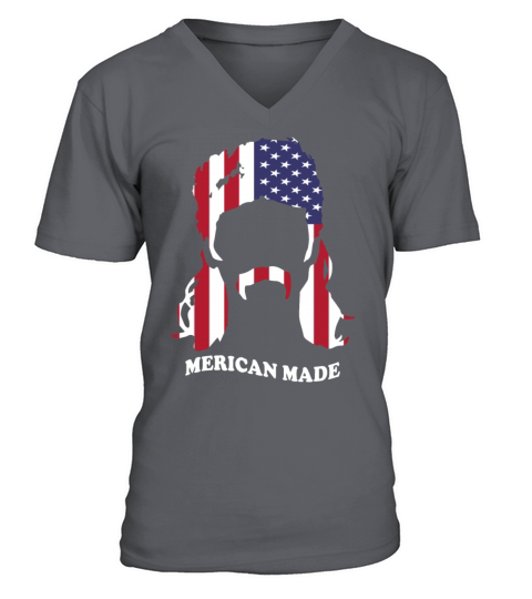 Mens Tank Navy Patriotic Merican Made Print Gildan Men's V-Neck T-shirt