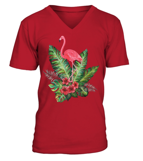 Flamingo in Watercolor Men's V-Neck T-shirt