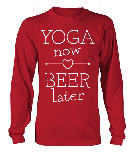 YOga Now Beer Later Funny Quote Gift Idea Women's Long Sleeve