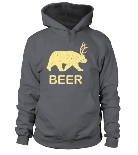 Funny Gym Shirt - Beer Bear Deer Vintage T-Shirt Women's Hoodie