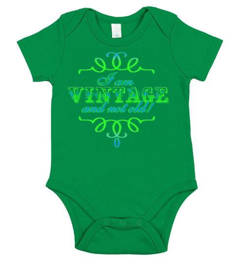Vintage Cyan - Green Short Sleeve Baby One-Piece