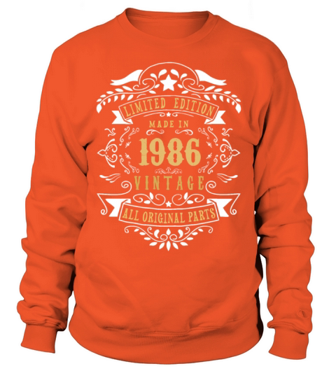 Limited Edition Made In 1986 Vintage Original Men's Sweatshirt