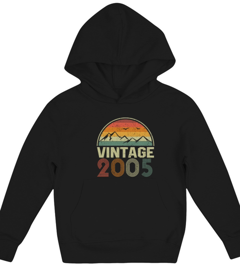 Classic Vintage 2005 Birthday Gift Idea Kids Hoodie