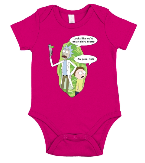 were on a tshirt morty Short Sleeve Baby One-Piece