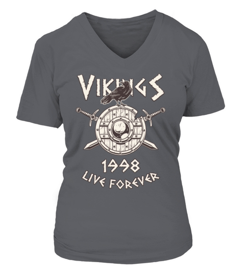 Vikings Live Forever 1998 Norse Birthday Women's V-Neck T-shirt