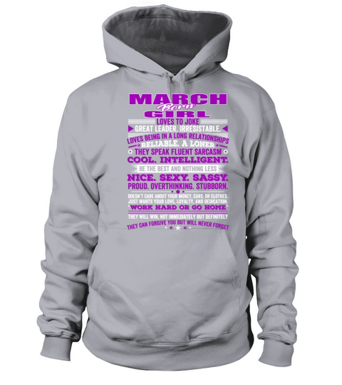 QUALITIES OF THE GIRL BORN IN MARCH MARCH BIRTHD Women's Hoodie