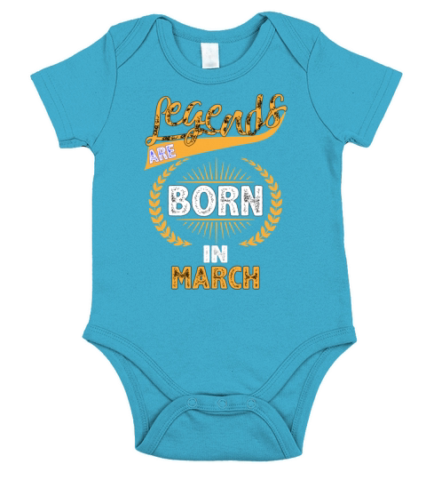 legends are born in march Short Sleeve Baby One-Piece