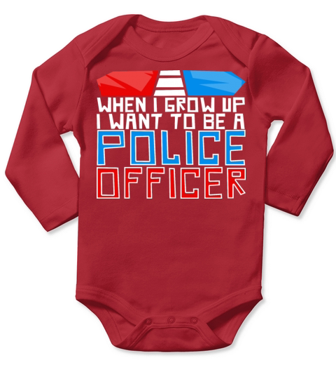 Future Police Officer Long Sleeve Baby One-Piece