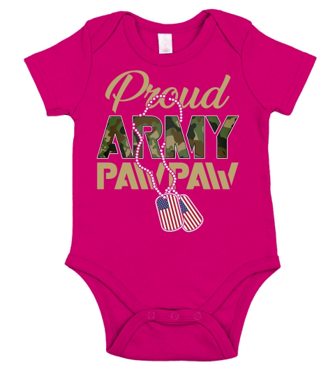 Proud Army Pawpaw Military 2020 Short Sleeve Baby One-Piece
