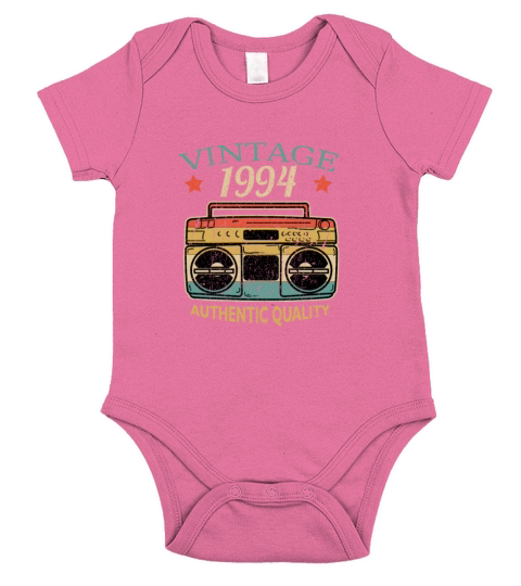 Vintage 1994 Radio Authentic Quality B-Day Gift Short Sleeve Baby One-Piece