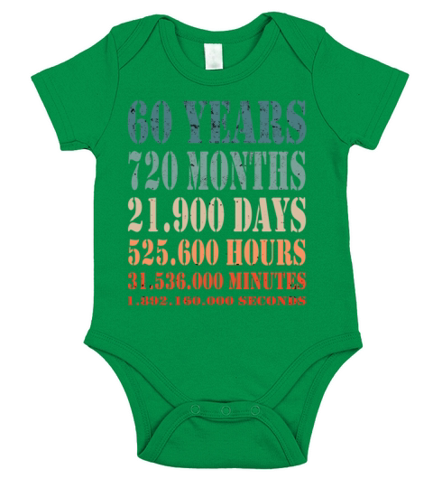Birthday 60 years vintage 1961 Short Sleeve Baby One-Piece