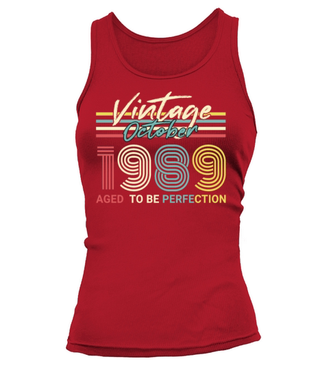 Born 1989 October Vintage Gift Idea Women's Tank Top
