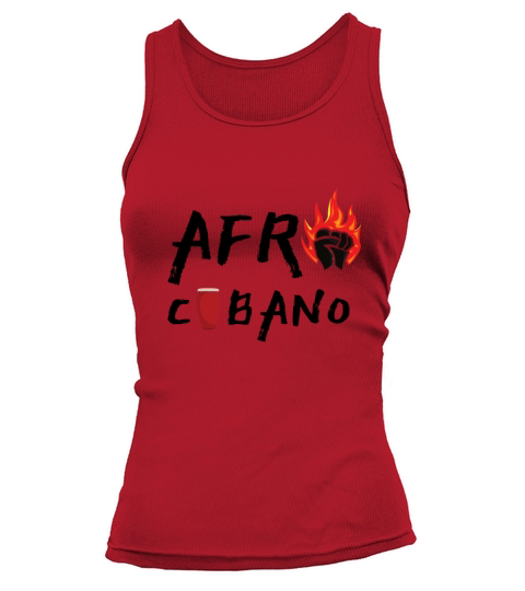 Afro Cubano conga fist fire Latinx Women's Tank Top
