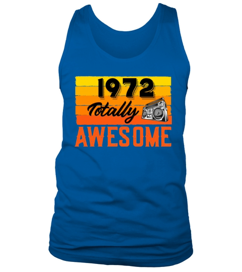 1972 Totally Awesome Celebrate Birthday Retro Men's Tank Top