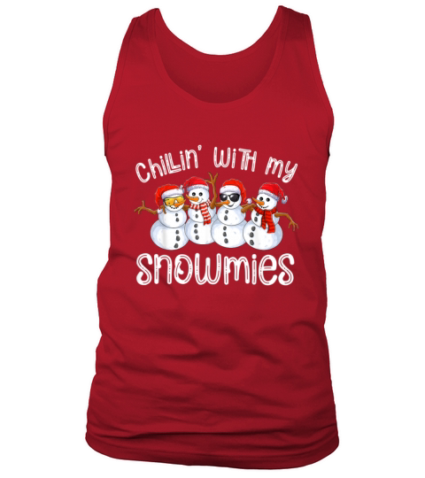 Snowman Christmas Chillin With My Snowmies Men's Tank Top