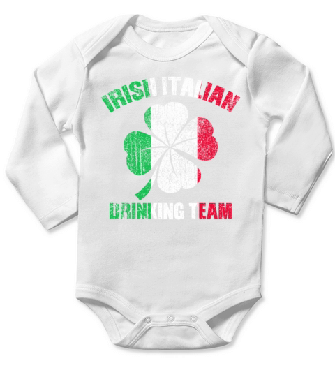 Vintage Irish Italian Drinking St Patrick s Day Te Long Sleeve Baby One-Piece