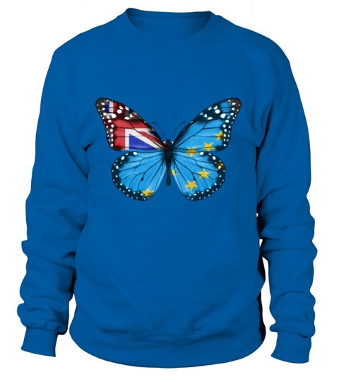 Butterfly Flag Of Tuvalu Women's Sweatshirt