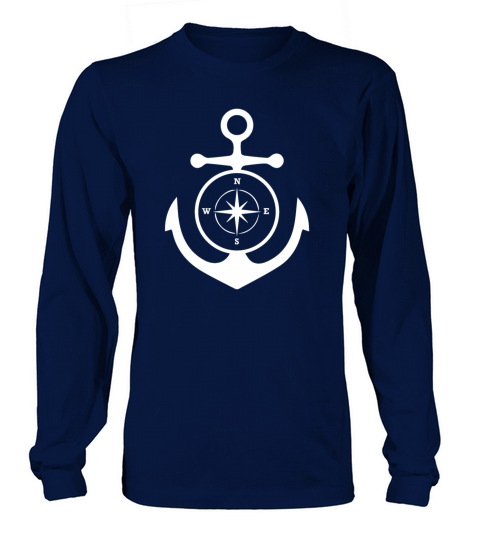 Tattoo Design Anchor And Compass Funny Gift Idea Men's Long Sleeve