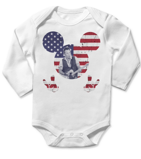 Bruce Springsteen - Ladies V-Neck Long Sleeve Baby One-Piece