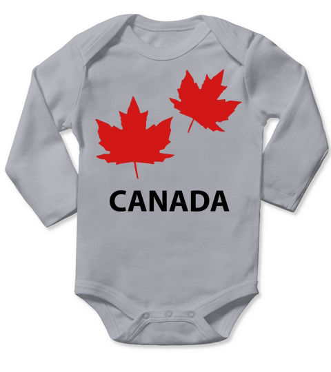 Canada Design Long Sleeve Baby One-Piece