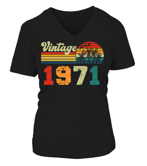 vintage 1971 Women's V-Neck T-shirt