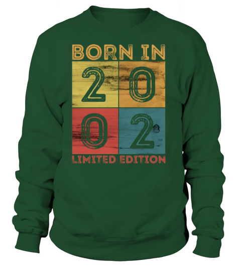 20th Birthday Born In 2002 Limited Edition Vintage Women's Sweatshirt