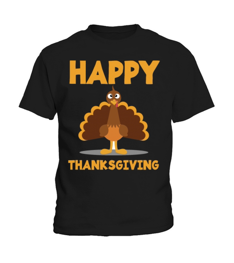 Happy Turkey Day T-Shirt Thanksgiving Gift Shirt Kids T-Shirt