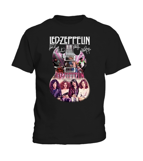 Led Zeppelin Guitar Signatures Kids T-Shirt