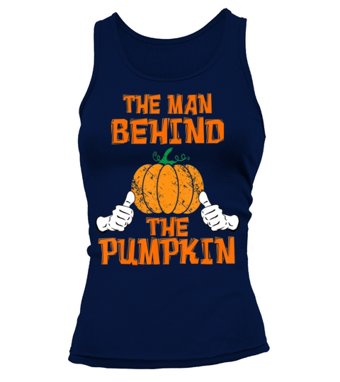 Mens Halloween Pregnancy Baby Reveal Man Behind Women's Tank Top