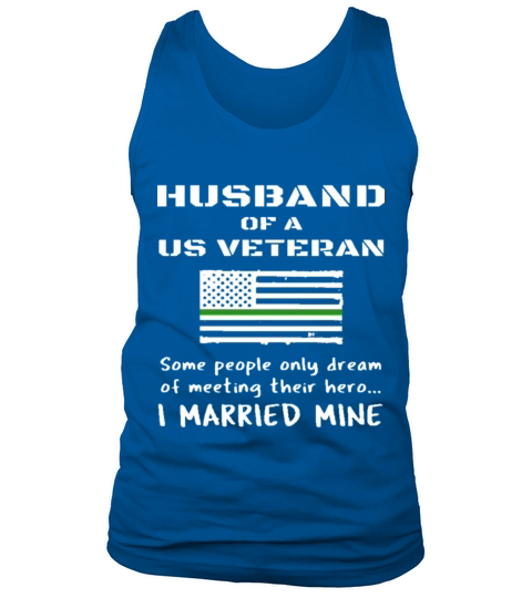 Proud Husband Of A US Veteran Military T Men's Tank Top
