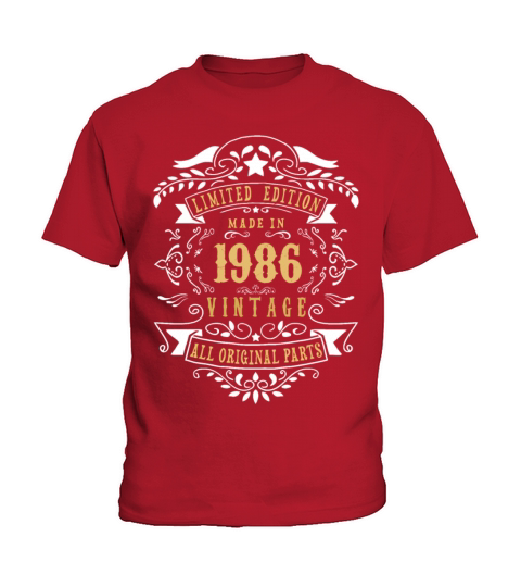 Limited Edition Made In 1986 Vintage Original Kids T-Shirt