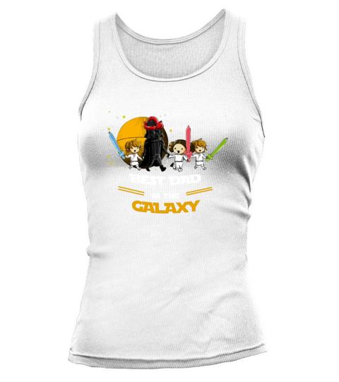 Father & 2 Sons 1 Daughter with 3 color lightsabers Tank top Woman