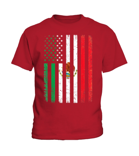 Mexico Flag Shirt USA American Mexican Kids T-Shirt