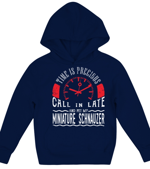 Pet Miniature Schnauzer Dog Owner Gift Call In Late Kids Hoodie